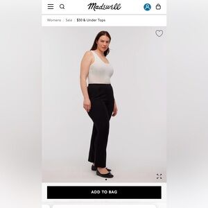 Madewell Lightweight Ponte Kickflare Leggings black size small brand new w tags